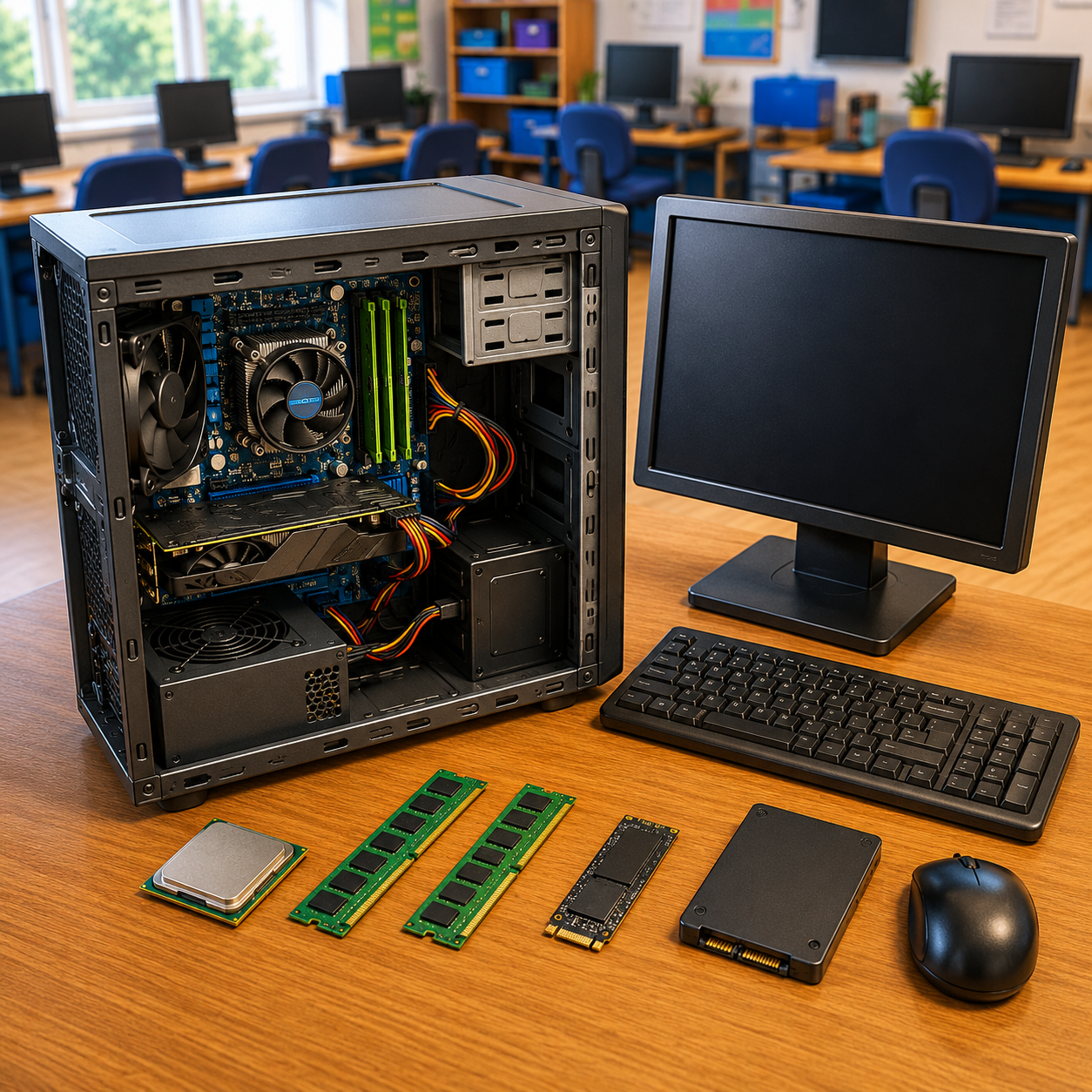 Hardware – fyzické části počítače a jeho zařízení